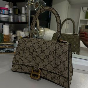 Balenciaga x Gucci Hourglass top handle bag Canvas small